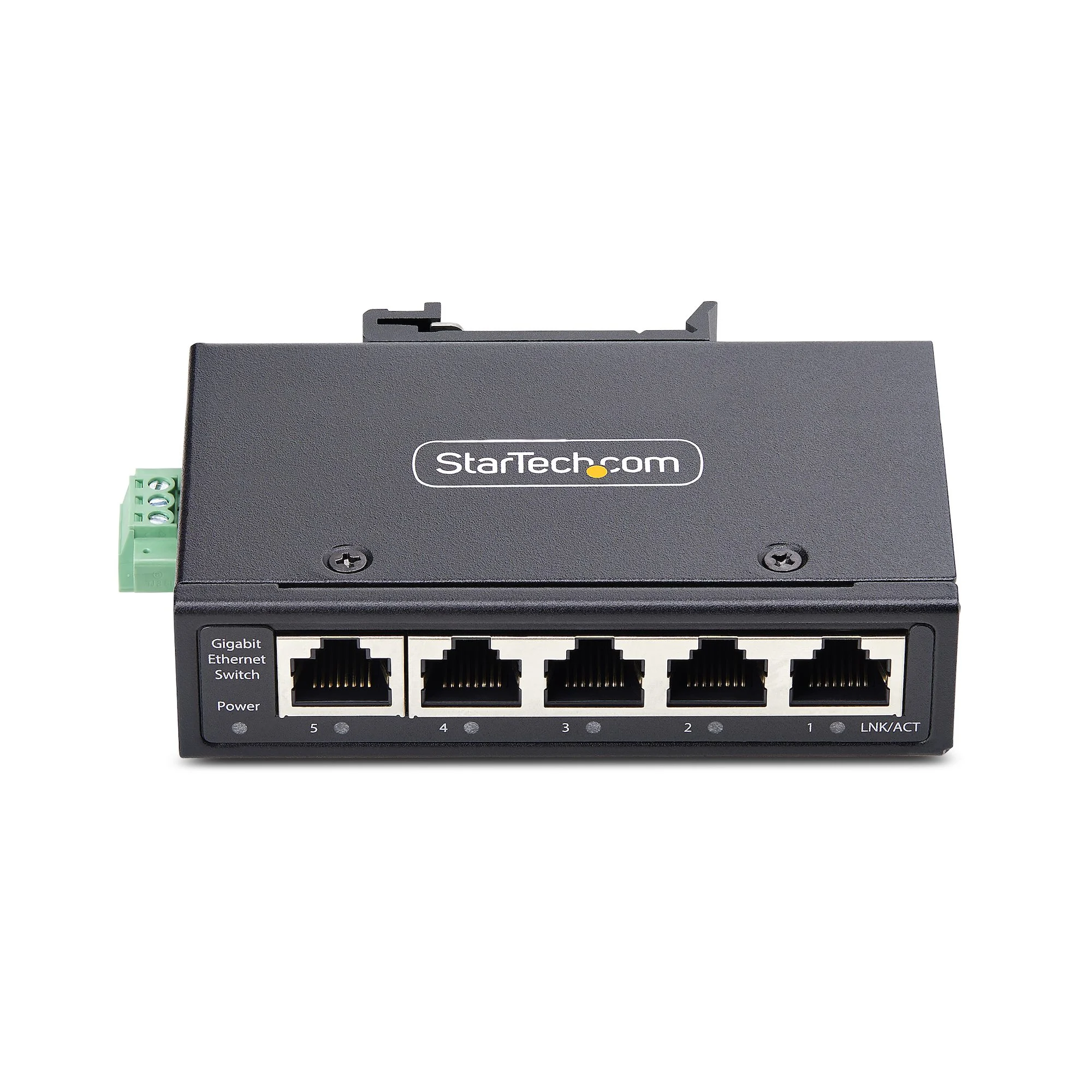StarTech.com 5-Port Unmanaged Industrial Network Switch, 100/1000 Ethernet, DIN Rail/Wall-Mountable, Rugged IP30 Gigabit - Image 3