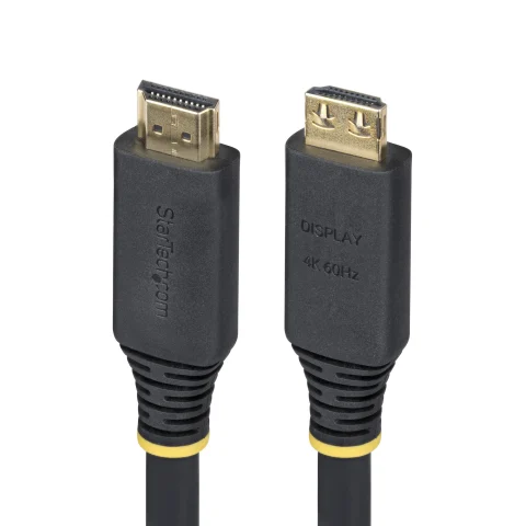 StarTech.com 35ft (10.6m) Active High Speed HDMI Cable with Gripping Connectors, 4K 60Hz/1440p 144Hz, HDR10/HDCP 2.2/ARC