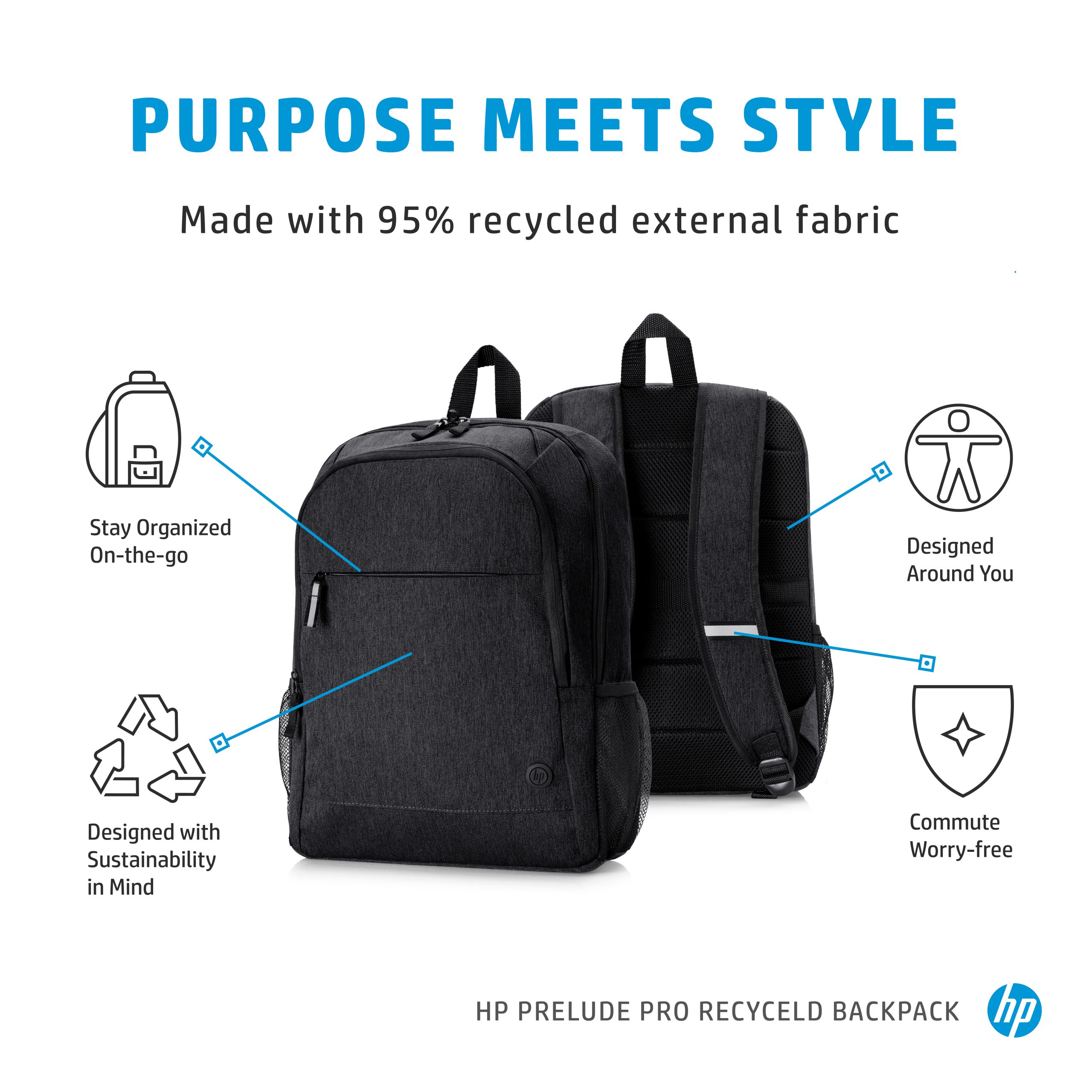 HP Prelude Pro 15.6-inch Recycled Backpack - Image 2