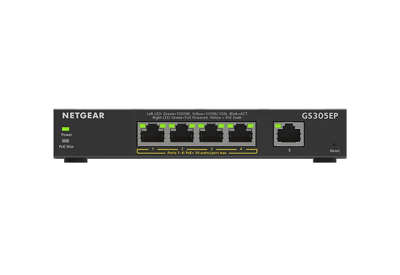 NETGEAR GS305EP Managed L3 Gigabit Ethernet (10/100/1000) Power over Ethernet (PoE) Black - Image 2