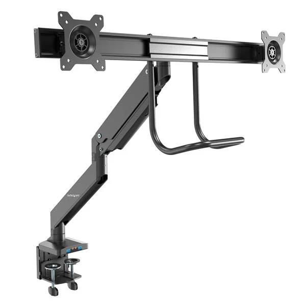 StarTech.com Desk Mount Dual Monitor Arm with USB & Audio - Slim Full Motion Adjustable Dual Monitor VESA Mount for up t