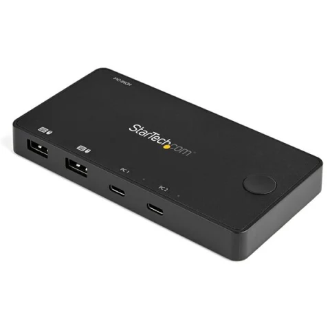 StarTech.com 2 Port USB C KVM Switch - 4K 60Hz HDMI - Compact Dual Port UHD USB Type C Desktop Mini KVM Switch with USB