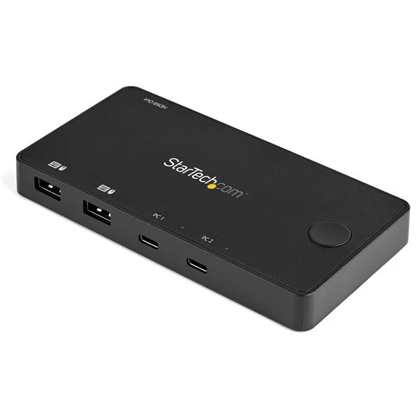 StarTech.com 2 Port USB C KVM Switch - 4K 60Hz HDMI - Compact Dual Port UHD USB Type C Desktop Mini KVM Switch with USB