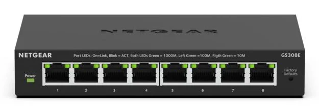 NETGEAR GS308E Managed L2/L3 Gigabit Ethernet (10/100/1000) Black - Image 3