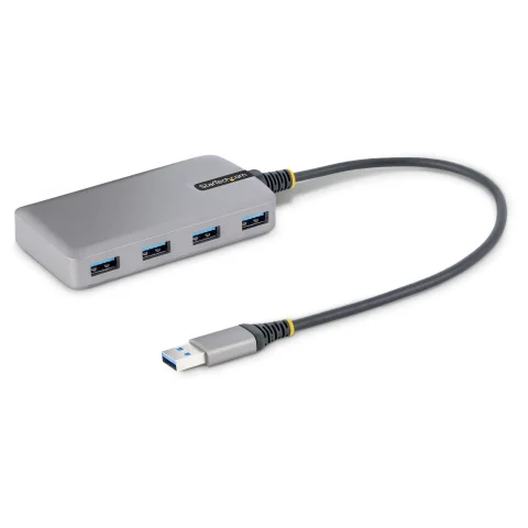 StarTech.com 4-Port USB Hub - USB 3.0 5Gbps, Bus Powered, USB-A to 4x USB-A Hub w/ Optional Auxiliary Power Input - Port