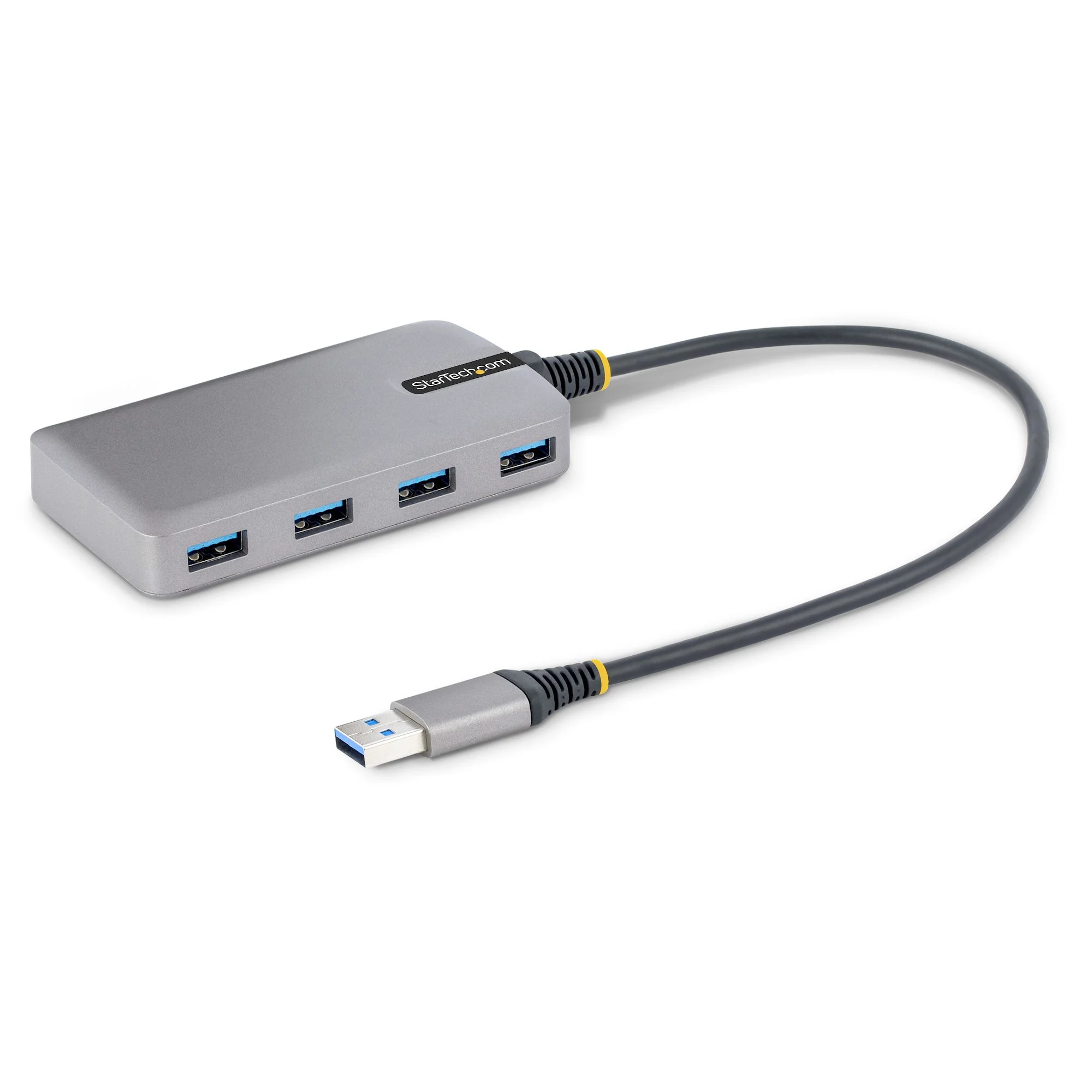 StarTech.com 4-Port USB Hub - USB 3.0 5Gbps, Bus Powered, USB-A to 4x USB-A Hub w/ Optional Auxiliary Power Input - Port