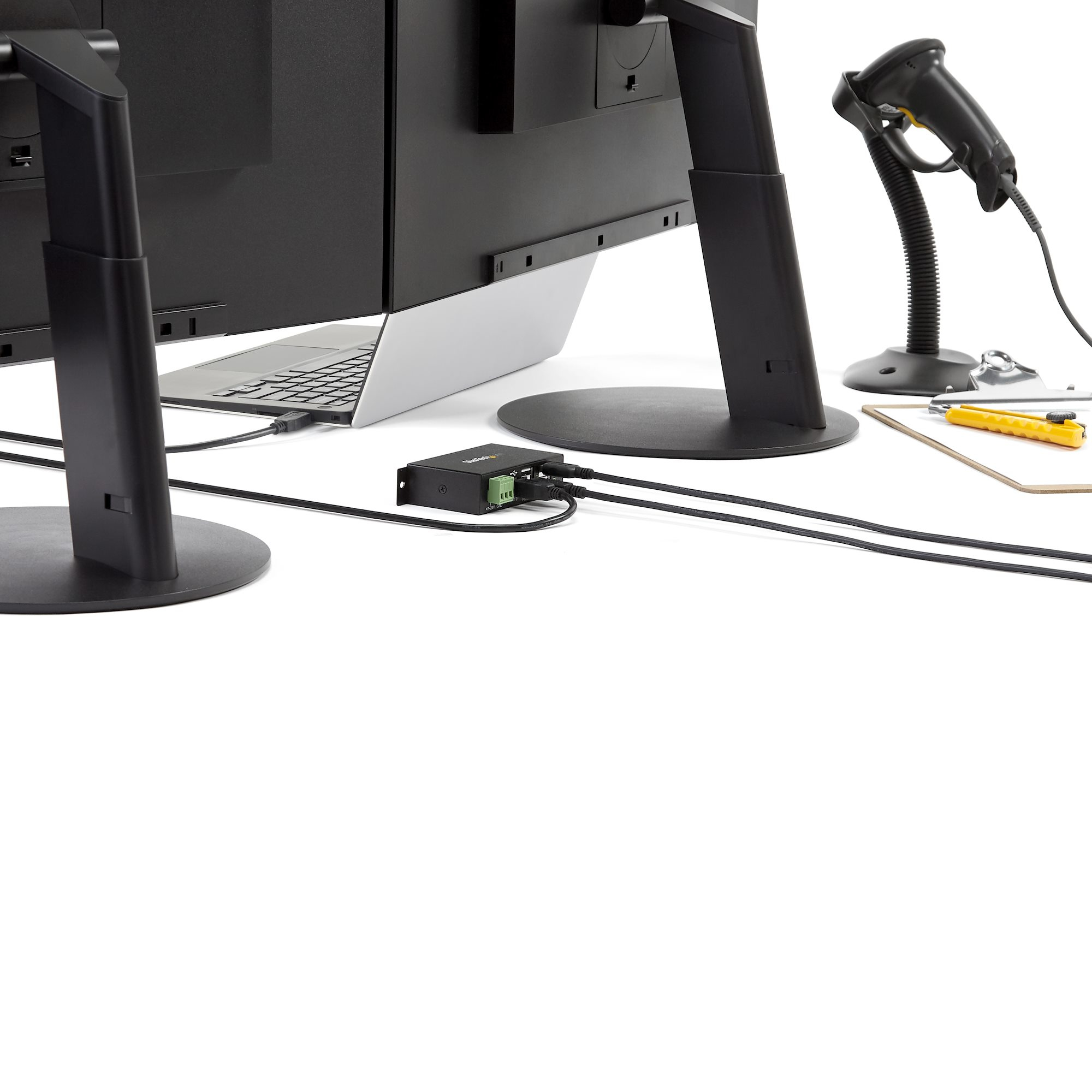 StarTech.com 4-Port USB 2.0 Hub - Metal Industrial USB-A Hub - Din Rail, Wall or Desk Mountable USB Data Hub - TAA Compl - Image 3