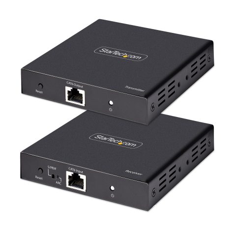 StarTech.com 4K HDMI Extender Over CAT5/CAT6 Cable, 4K 60Hz HDR Video Extender Up to 230ft (70m), HDMI Over Ethernet Cab