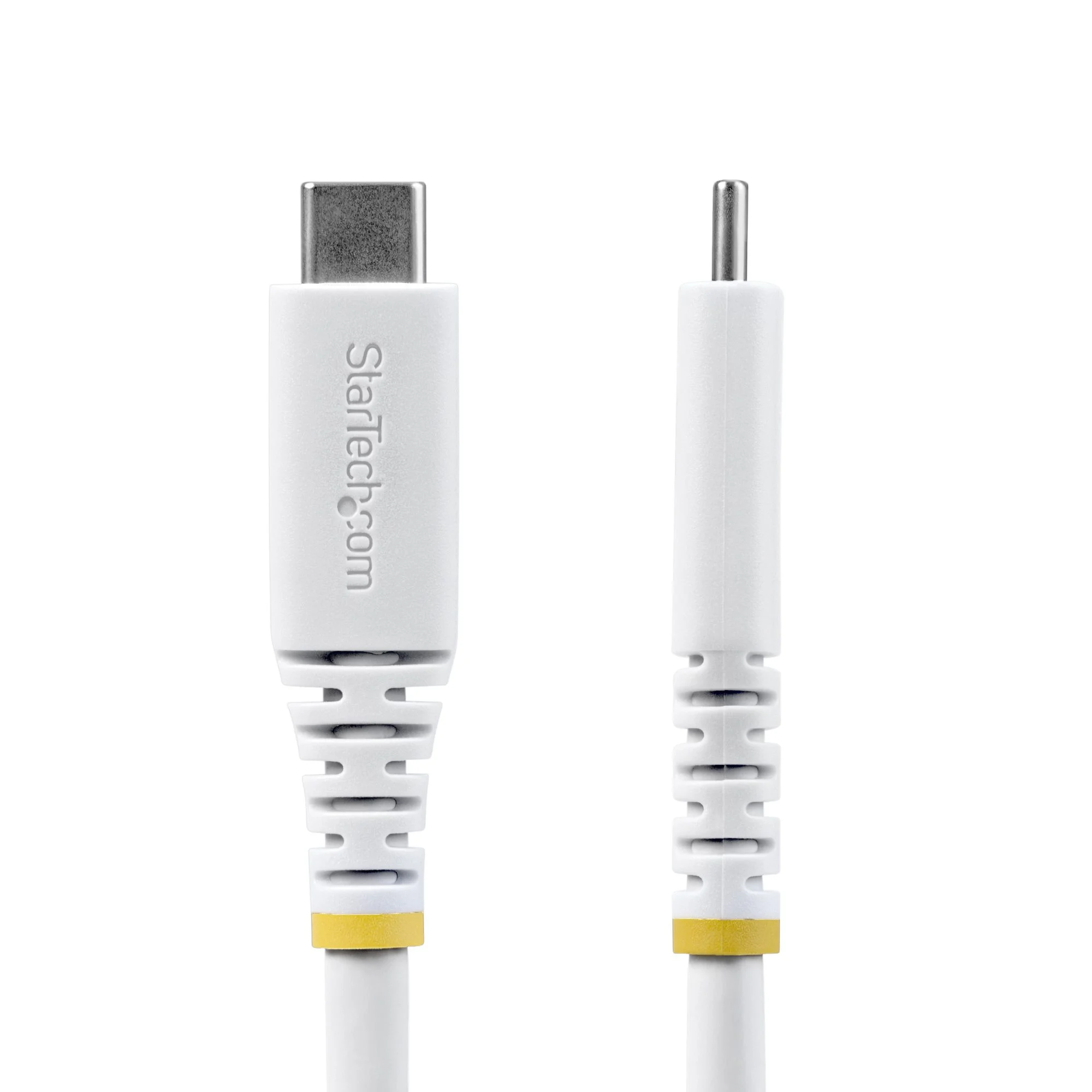 StarTech.com 2m (6ft) USB4 Cable, 20Gbps, USB-IF Certified USB-C Cable, 240W PD EPR, 4K 120Hz DP 2.1, TPE Jacket, White - Image 2