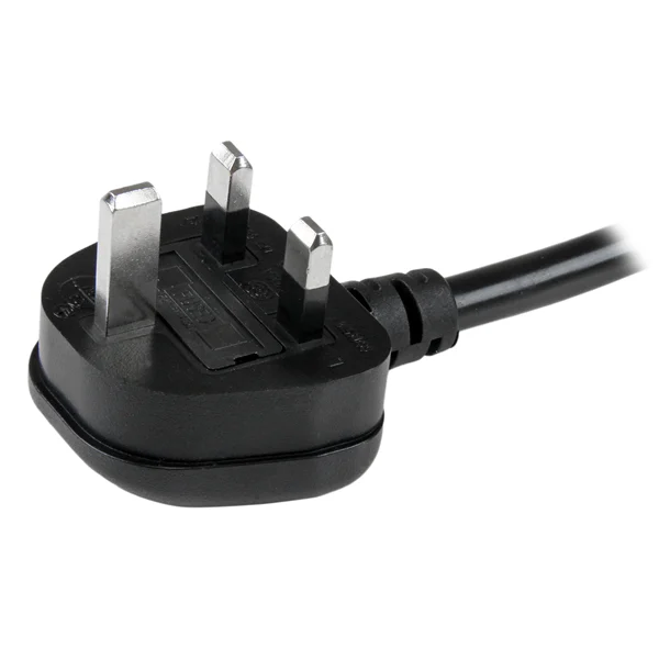 StarTech.com 6ft (2m) UK Computer Power Cable, 16AWG, BS 1363 to C19, 13A 250V, Black Replacement AC Power Cord, UK Powe - Image 3