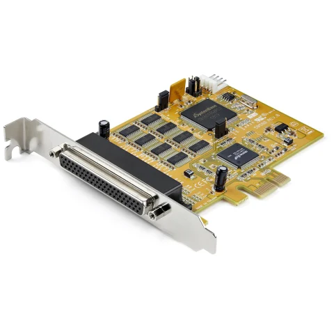 StarTech.com 8-Port PCI Express RS232 Serial Adapter Card, PCIe RS232 Serial Card, 16C1050 UART, Multiport Serial DB9 Co