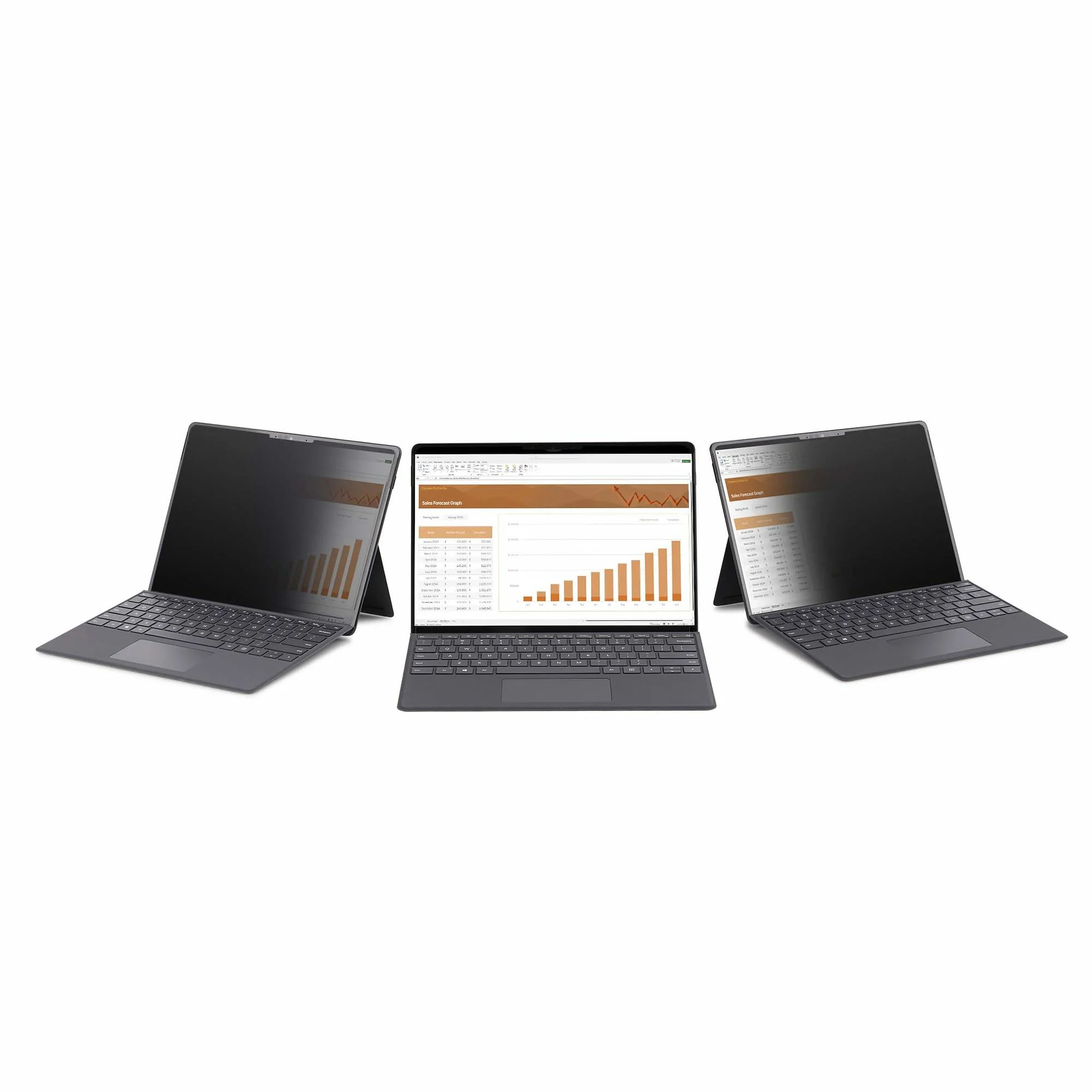 StarTech.com 4-Way 12.4in Surface Laptop Go 1/2/3 Privacy Screen Filter, Portrait/Landscape, Touch-Enabled, +/- 30 Deg. - Image 2