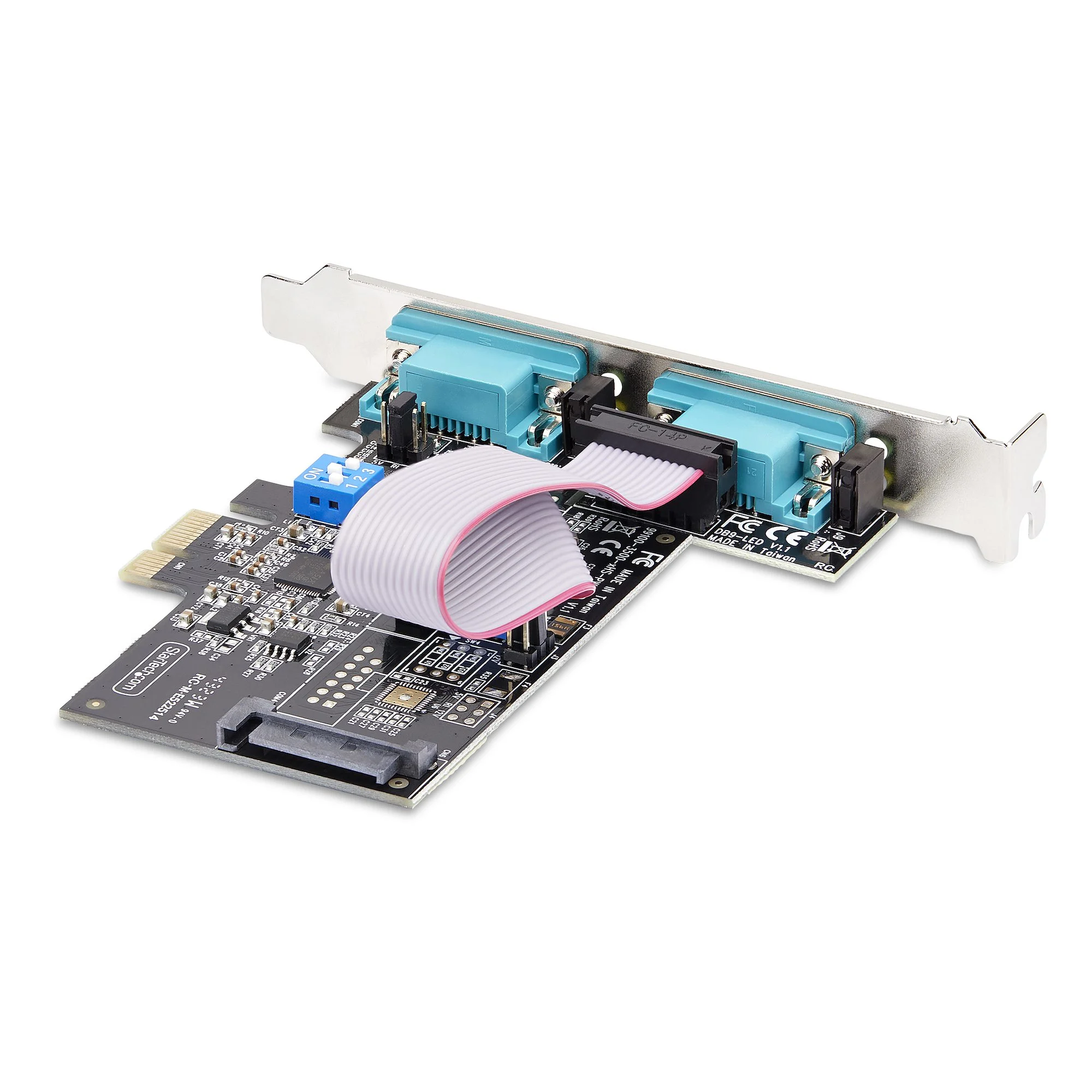 StarTech.com 2-Port Serial PCIe Card, Dual-Port PCI Express to RS232/RS422/RS485 (DB9) Serial Card, Low-Profile Brackets - Image 2