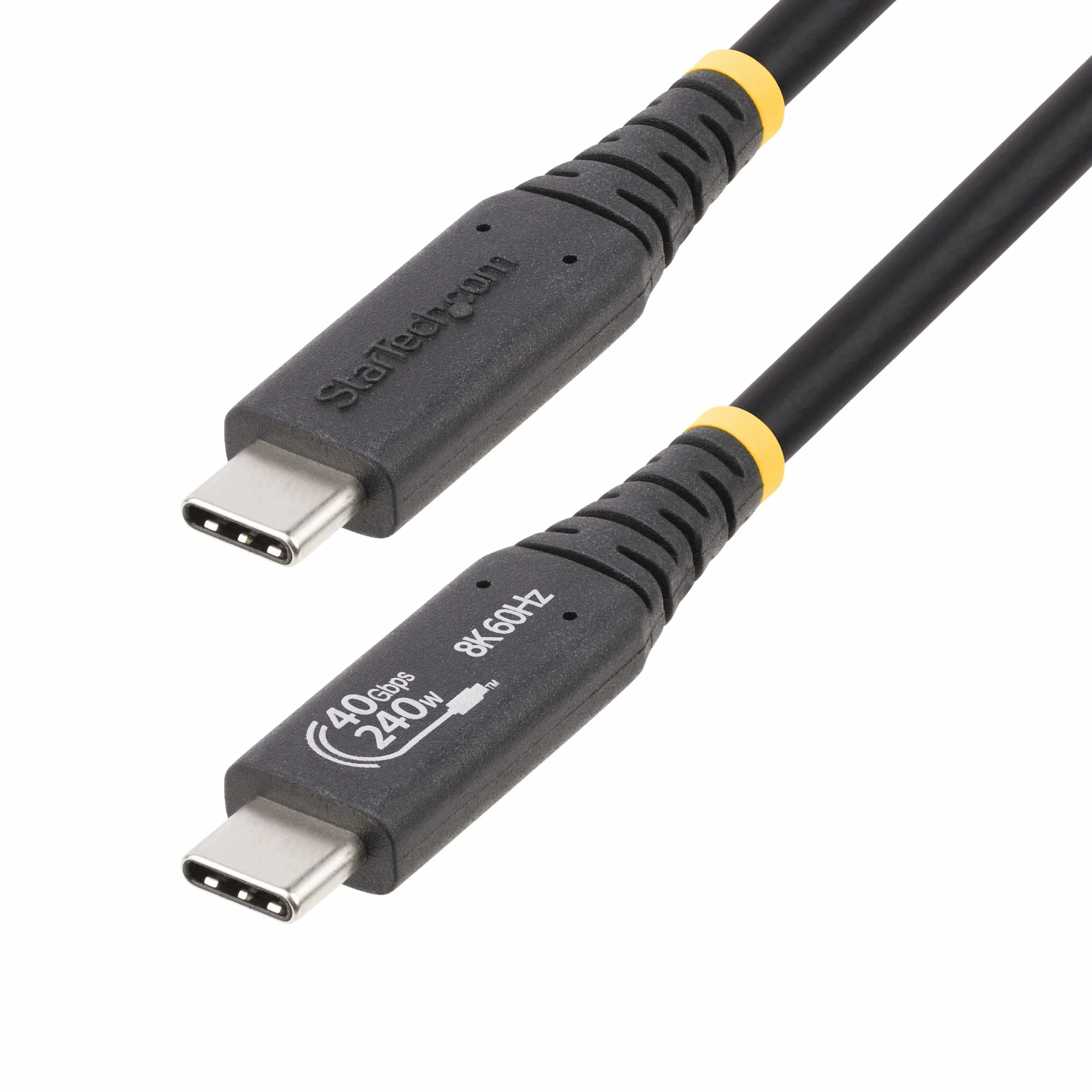 StarTech.com 1.6ft (50cm) USB4 Cable 40Gbps, 240W (5A) Power Delivery, 8K 120Hz / 4K 240Hz DP Alt Mode, USB-IF Certified