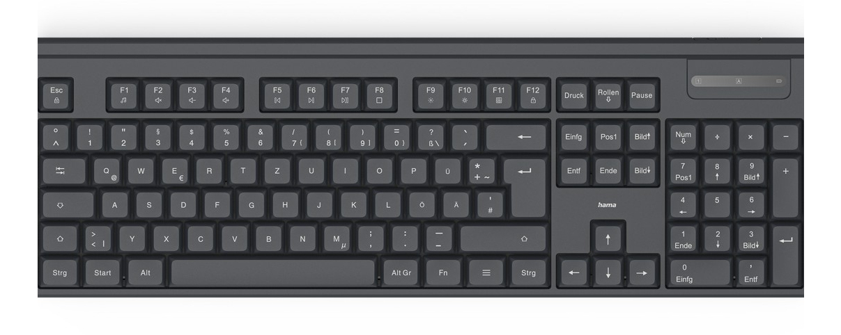 Hama WKM-100 keyboard Mouse included Universal RF Wireless QWERTY UK International Black - Image 2