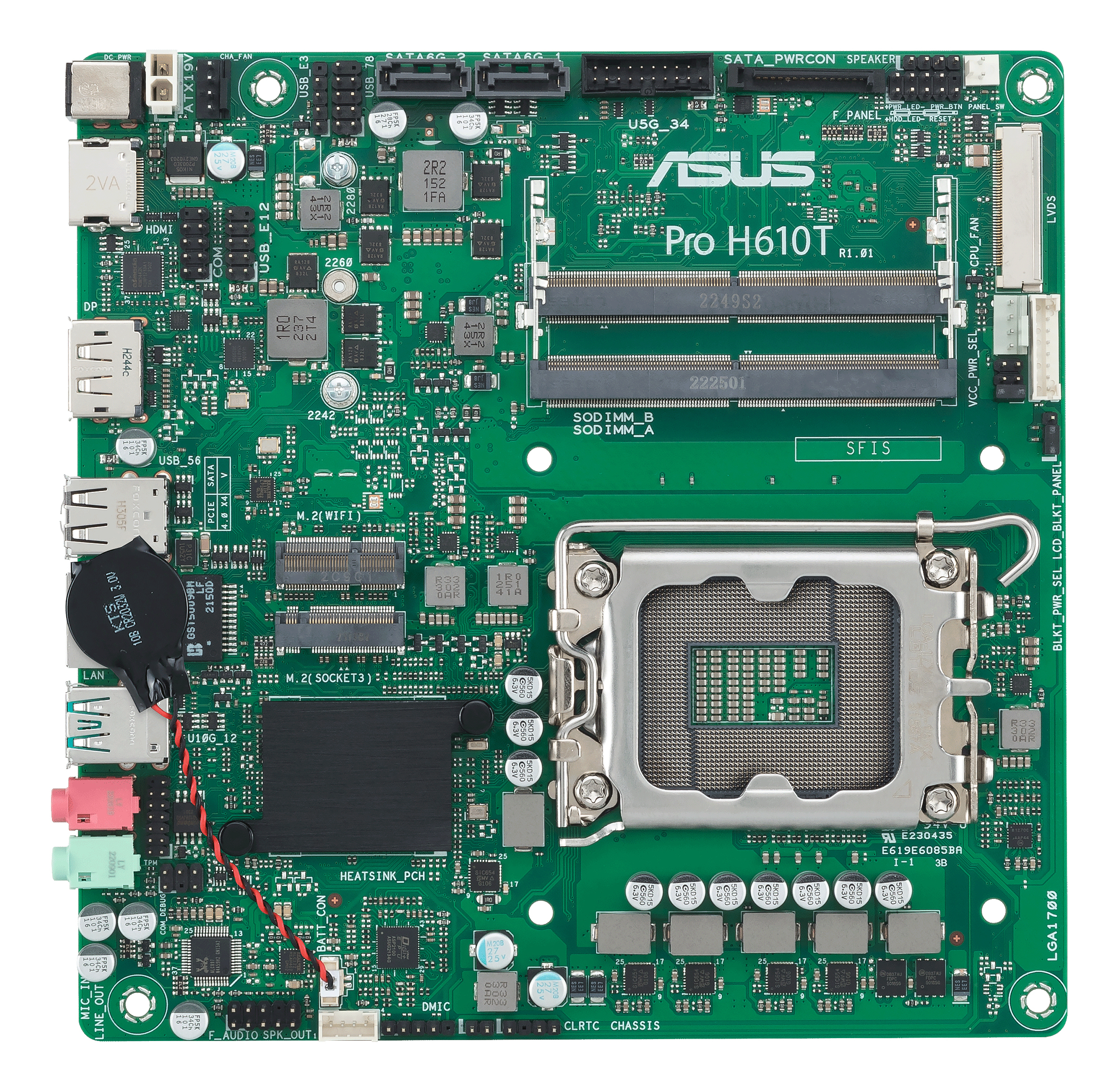 ASUS PRO H610T-CSM Intel H610 LGA 1700 Thin Mini ITX - Image 2