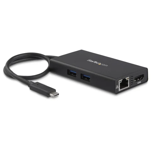 StarTech.com USB-C Multiport Adapter - USB-C Travel Docking Station with 4K HDMI - 60W Power Delivery Pass-Through, GbE,