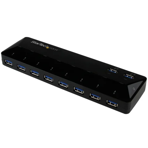 StarTech.com 10-Port USB 3.0 Hub with Charge and Sync Ports - 5Gbps - 2 x 1.5A Ports