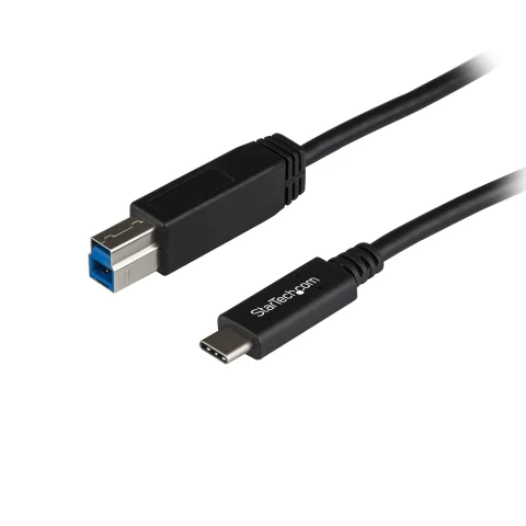 StarTech.com 3ft (1m) USB-B to USB-C Cable, USB 10Gbps, Data Cord, USB 3.2 Gen 2, USB-C Data Transfer Cable