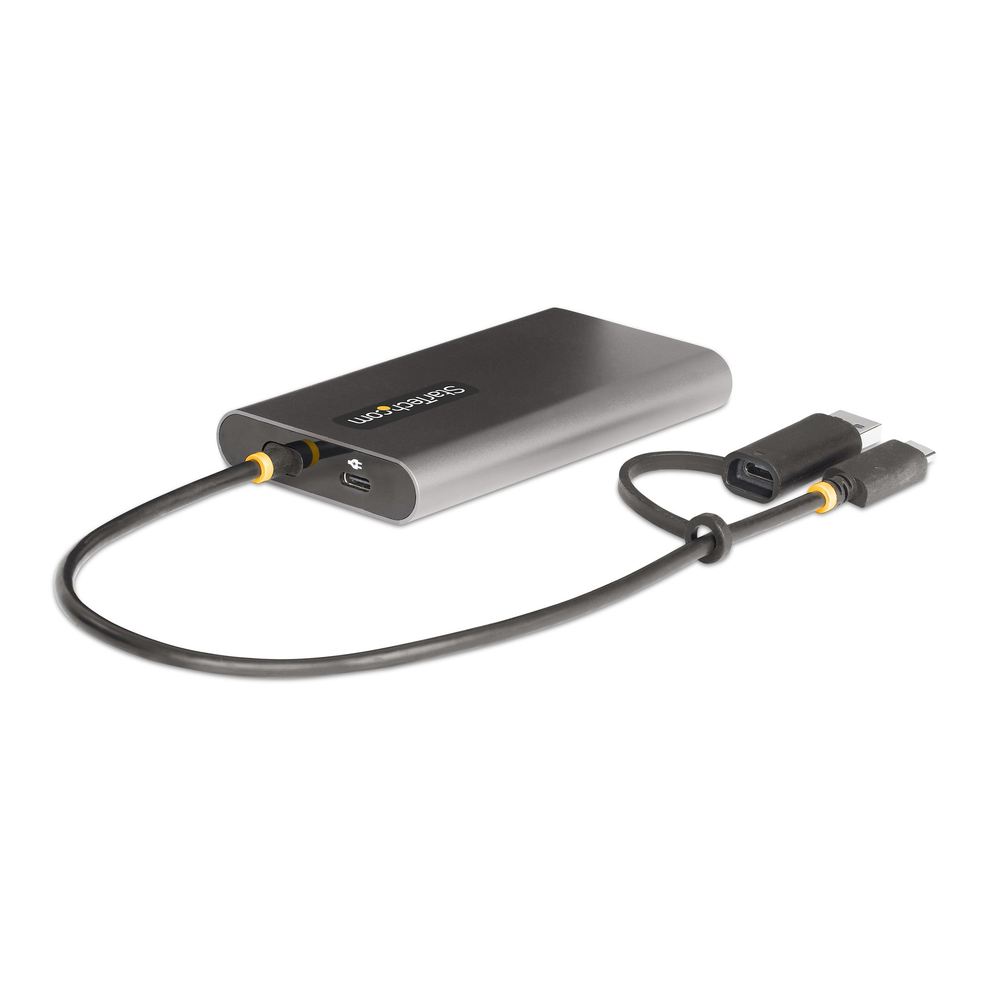 StarTech.com USB-C to Dual-HDMI Adapter - USB-C or A to 2x HDMI - 4K 60Hz - 100W Power Delivery Pass-Through - 1ft (30cm - Image 2