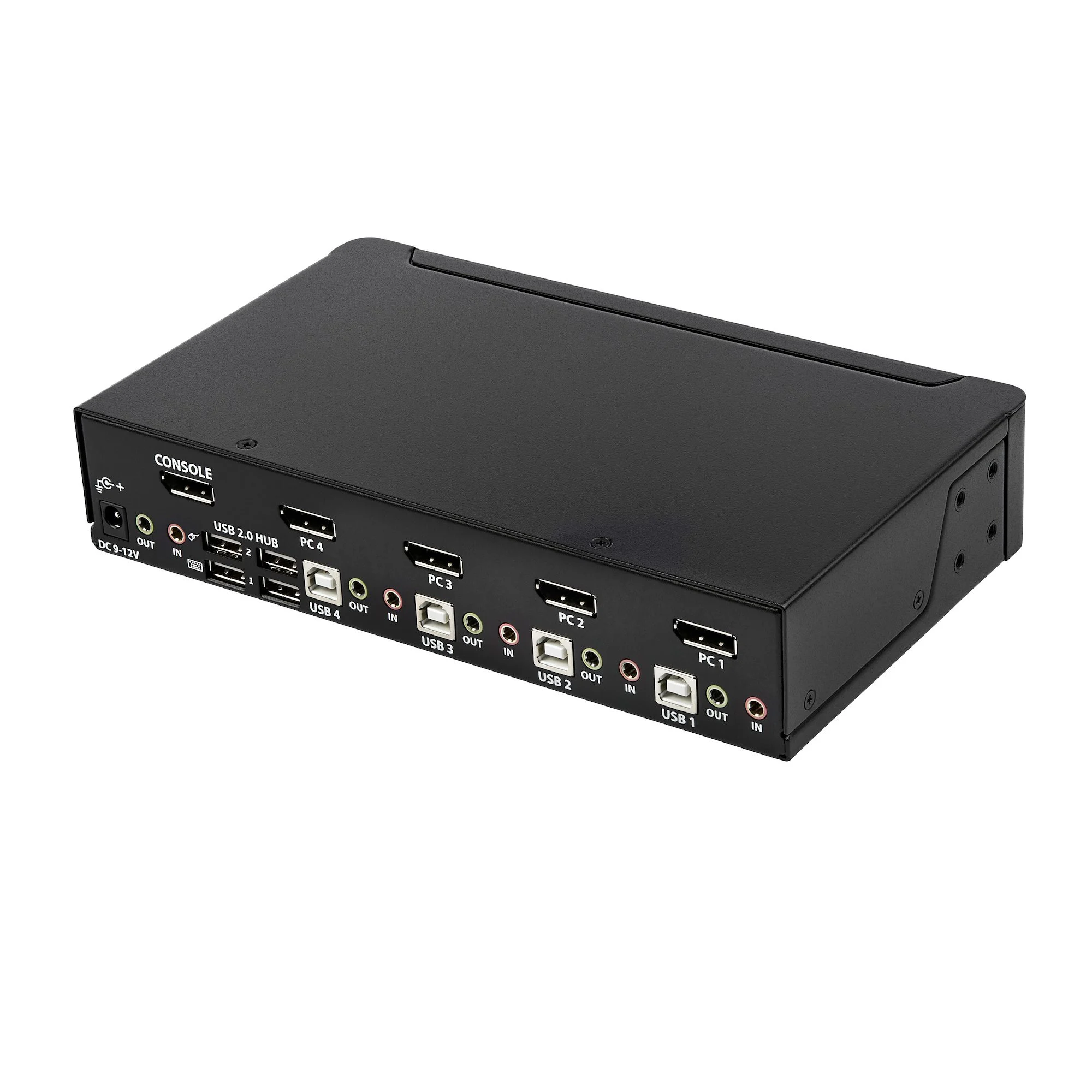 StarTech.com 4 Port DisplayPort KVM Switch - 4K 60Hz - Single Display - Dual Port UHD DP 1.2 USB KVM Switch with Integra - Image 2