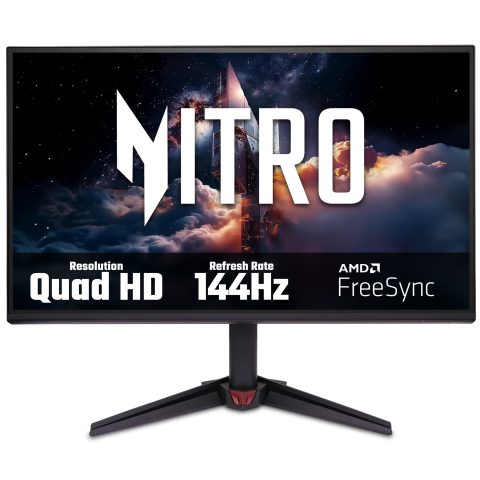 Acer NITRO VG0 Nitro VG270U P6 Gaming Monitor - 27" Quad HD (2560x1440), IPS, 144Hz, 1ms, FreeSync, HDR10, Black