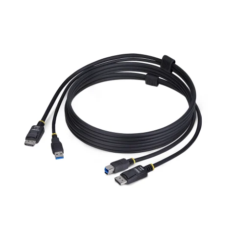 StarTech.com 6ft (1.8m) DisplayPort and USB 5Gbps KVM Cable, 4K 60Hz, Universally Compatible DP 1.2/USB 3.0 Combo Cable