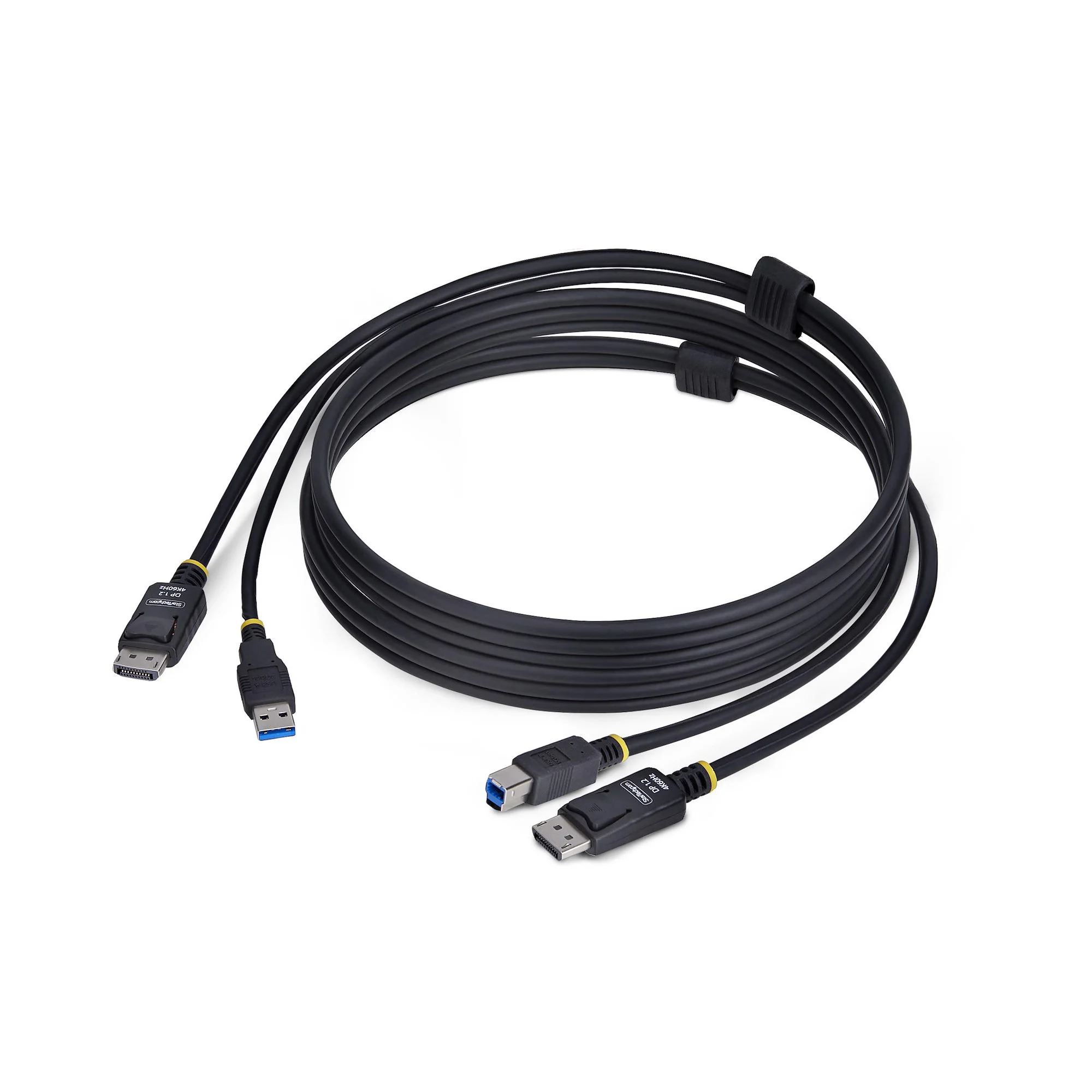 StarTech.com 6ft (1.8m) DisplayPort and USB 5Gbps KVM Cable, 4K 60Hz, Universally Compatible DP 1.2/USB 3.0 Combo Cable
