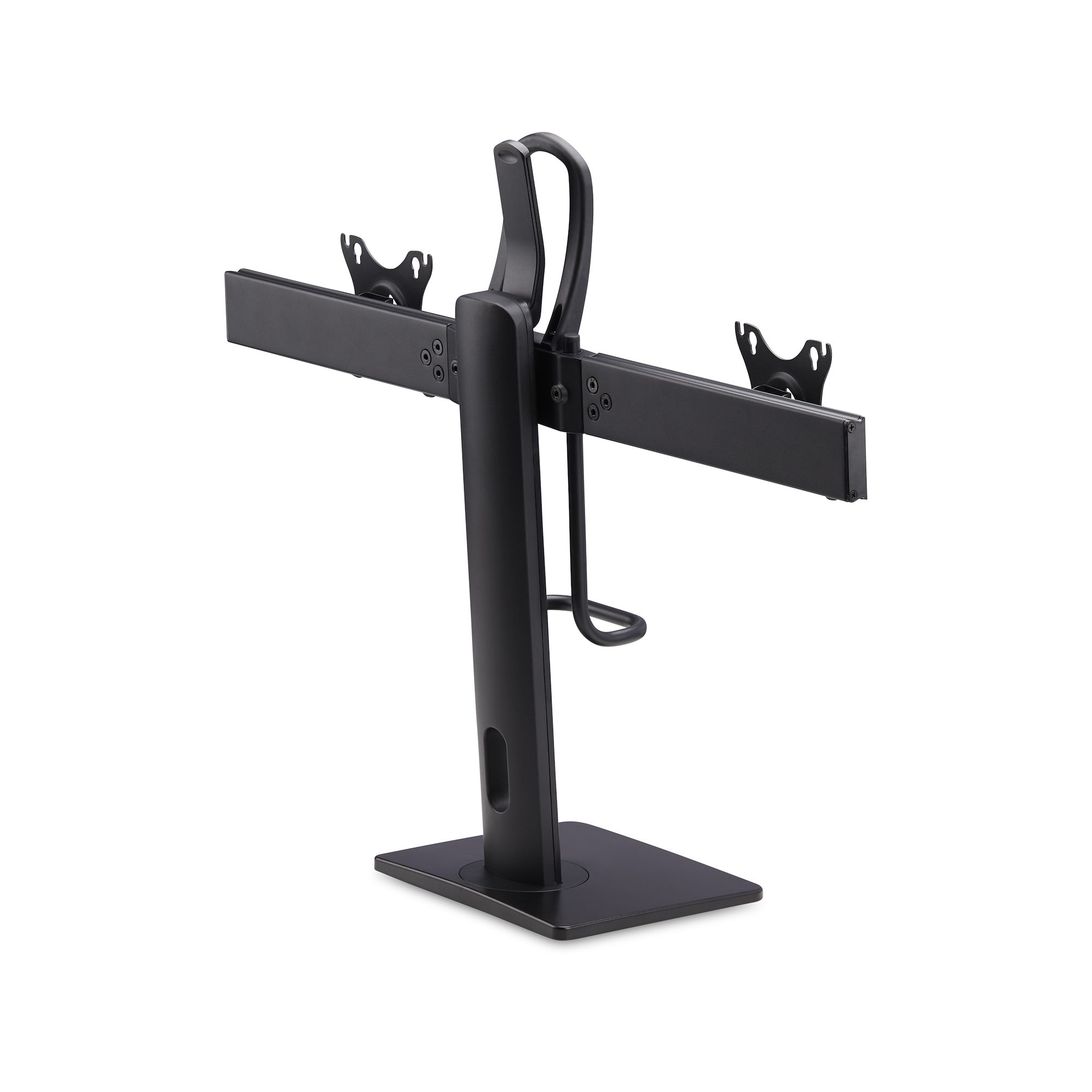 StarTech.com Crossbar Dual Monitor Desk Stand For Double 27-inch Screens, VESA Mount 75x75/100x100, Toolless Height Adju - Image 2