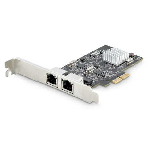 StarTech.com 2-Port 2.5Gbps NBASE-T PCIe Network Card, Intel I225-V, Dual-Port Computer Network Card, Multi-Gigabit NIC,