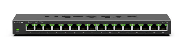 NETGEAR GS316 Unmanaged L2 Gigabit Ethernet (10/100/1000) Black - Image 2