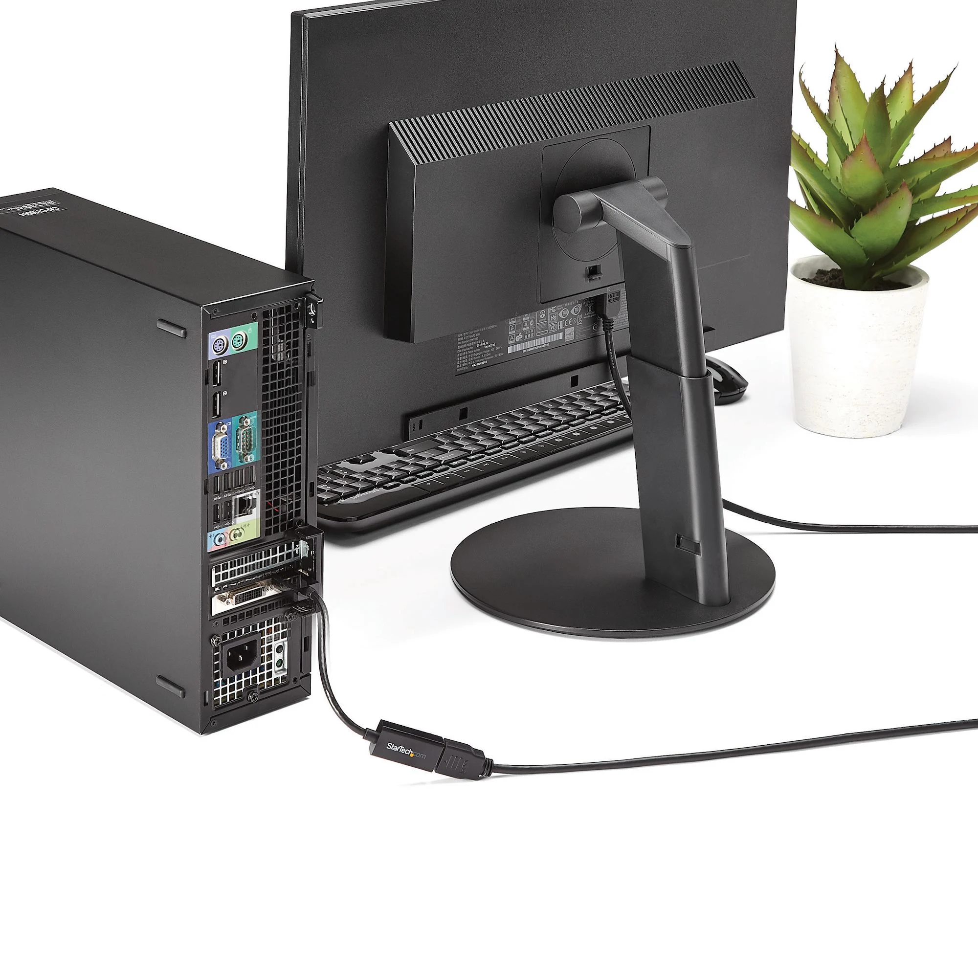 StarTech.com DisplayPort to HDMI Adapter - 4K 30Hz Active DisplayPort to HDMI Video Converter - DP to HDMI Monitor/TV/Di - Image 2
