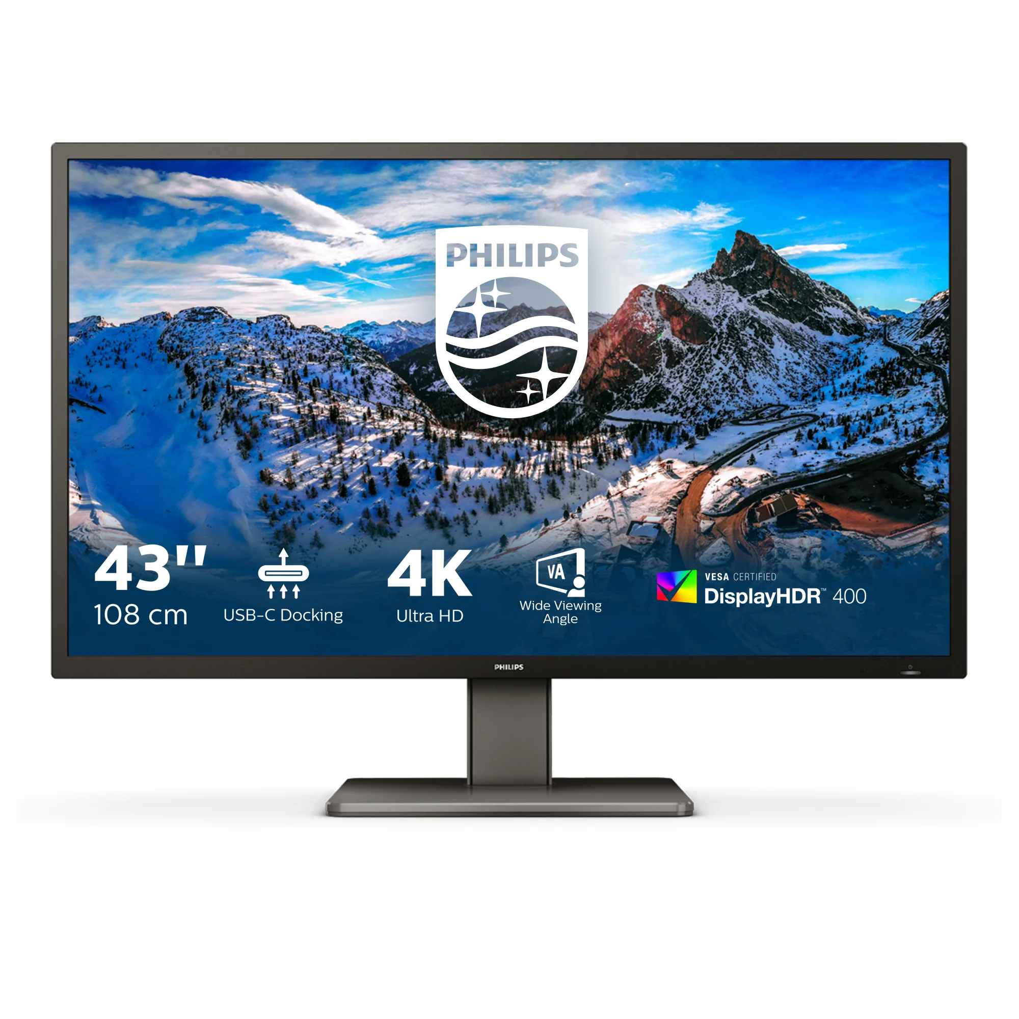 Philips P Line 439P1/00 computer monitor 108 cm (42.5") 3840 x 2160 pixels 4K Ultra HD LCD Black - Image 2