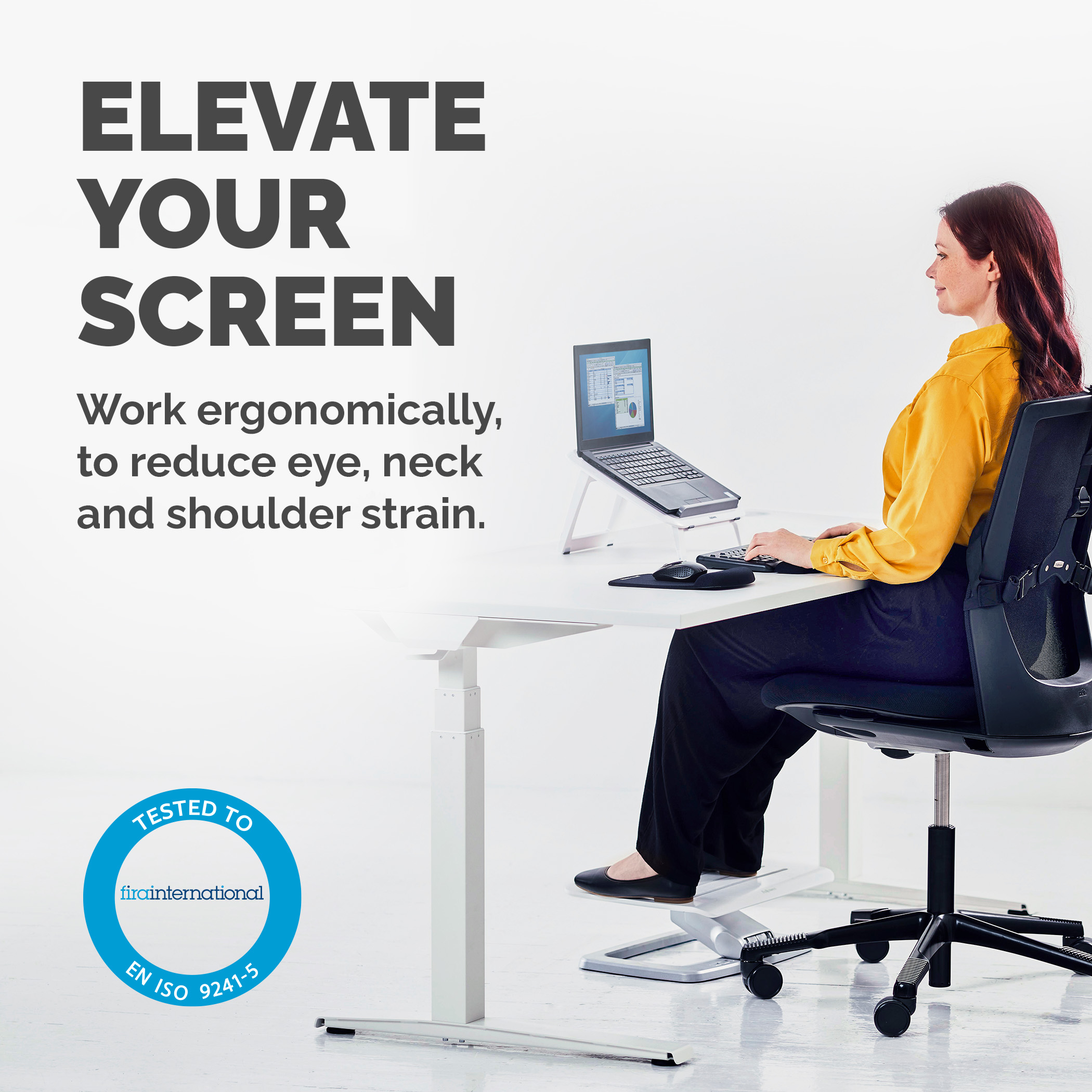 Fellowes Laptop Stand for Desk - I-Spire Quick Lift Adjustable Laptop Stand for the Home and Office - Portable Laptop St - Image 2