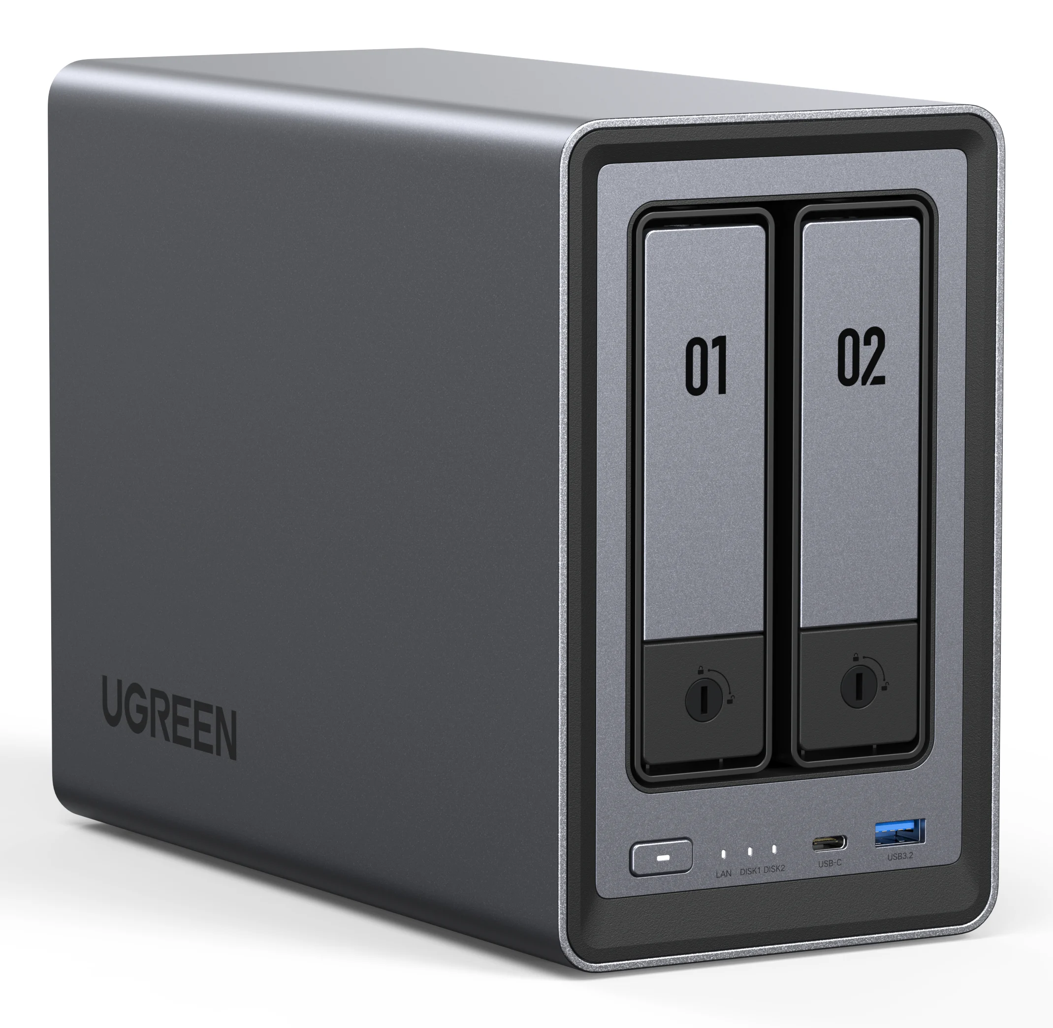 Ugreen NASync DXP2800 NAS Desktop Intel® N N100 8 GB DDR5 0 TB UGOS Pro Aluminium