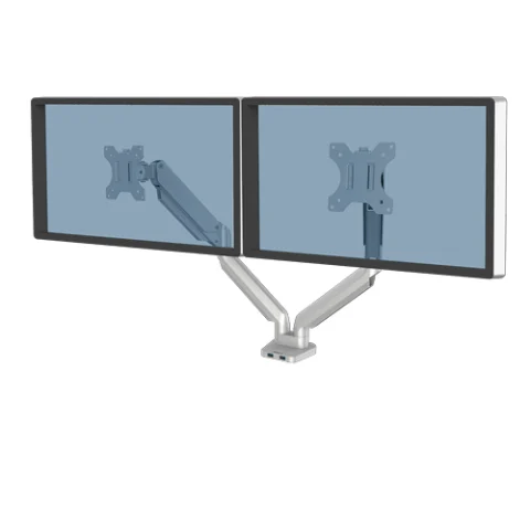 Fellowes Platinum Series Dual Monitor Arm - Monitor Mount for Two 8KG 40 Inch Screens - Adjustable Dual Monitor Desk Mou