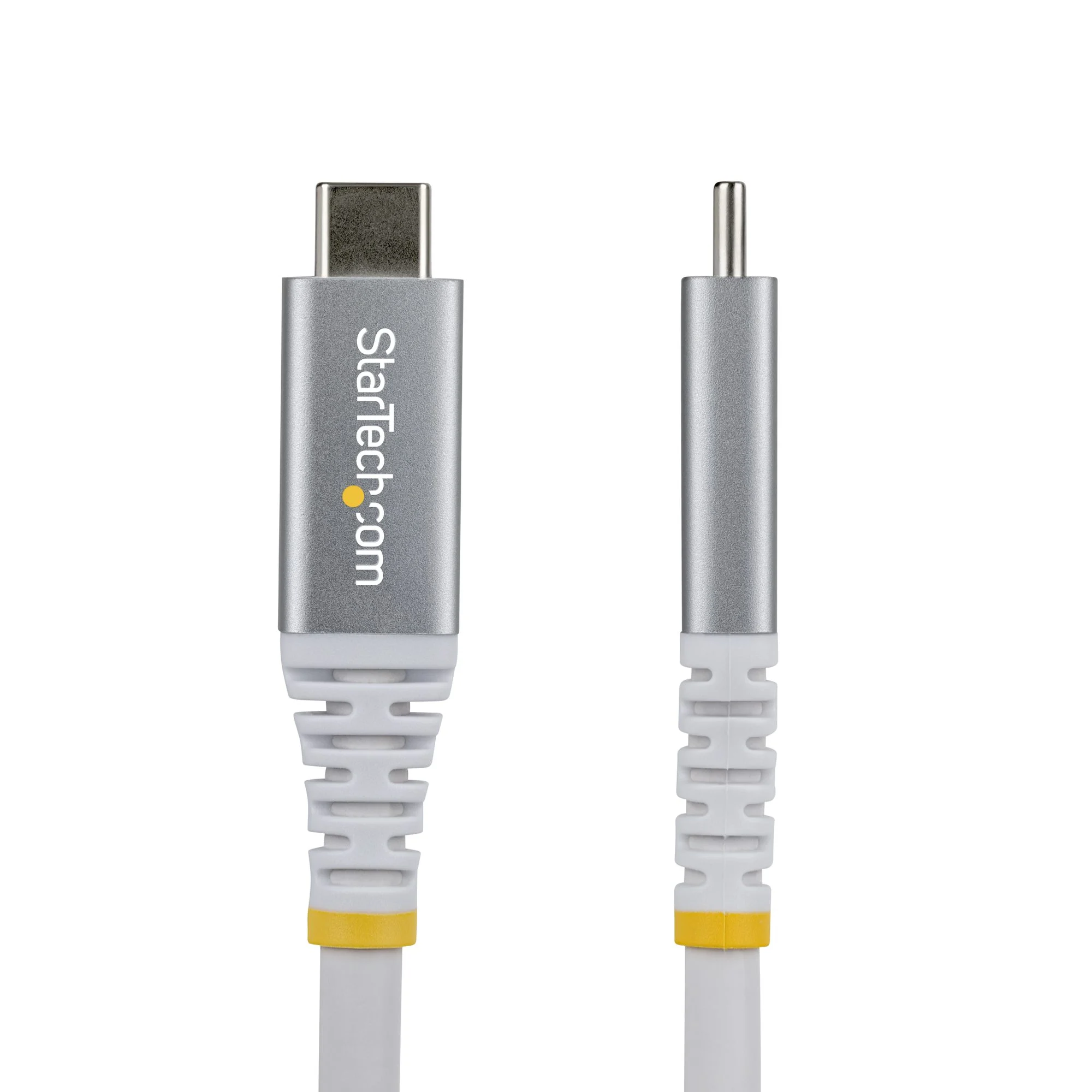StarTech.com 3m (10ft) USB4 Cable, 20Gbps, USB-IF Certified USB-C Cable, 60W PD, 4K 120Hz DP 2.1, TPE Jacket, White USB- - Image 2