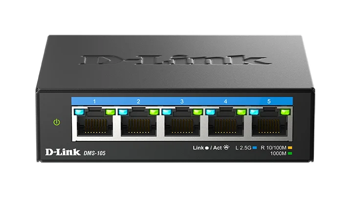 D-Link 5-Port Multi-Gigabit Unmanaged Switch 2.5G Ethernet (100/1000/2500) Desktop Black - Image 3