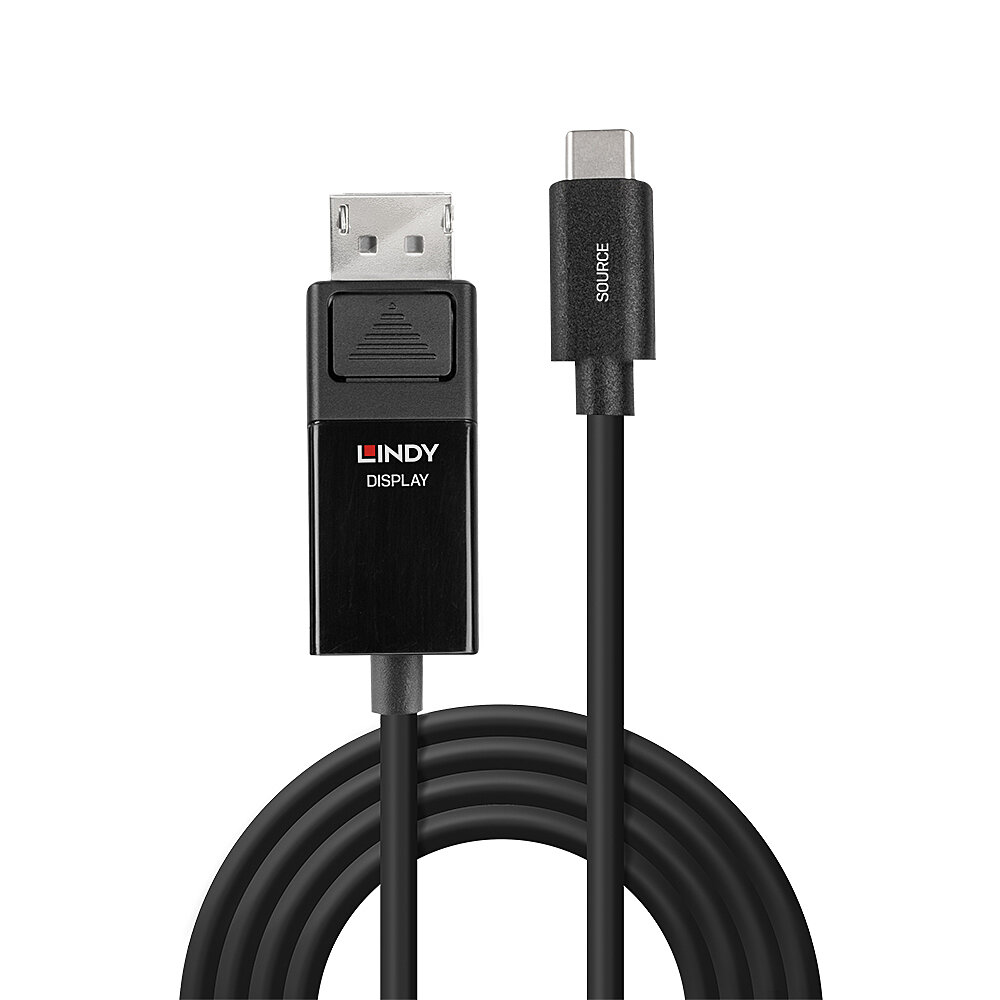 Lindy 2m USB Type C to DP 4K60 Adapter Cable with HDR - Image 2