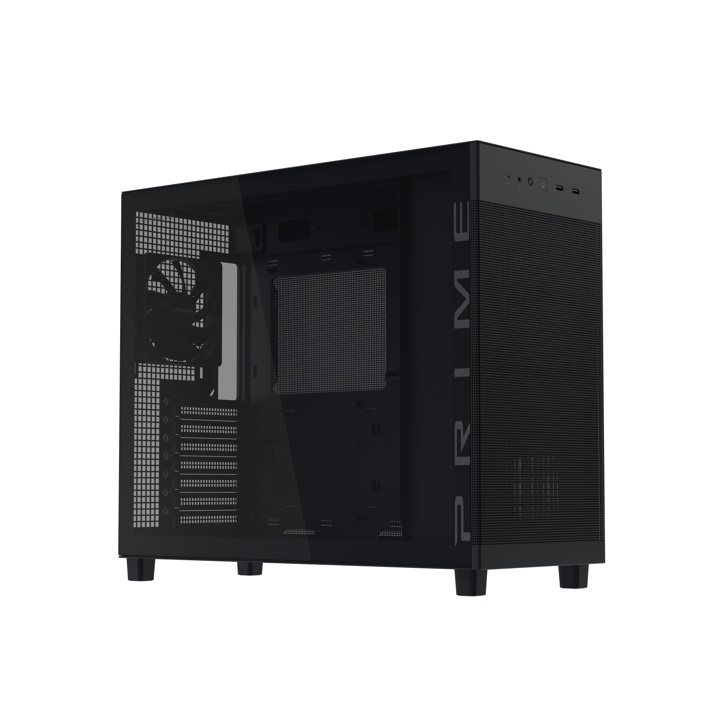 ASUS PRIME AP303 TG Black Midi Tower - Image 3