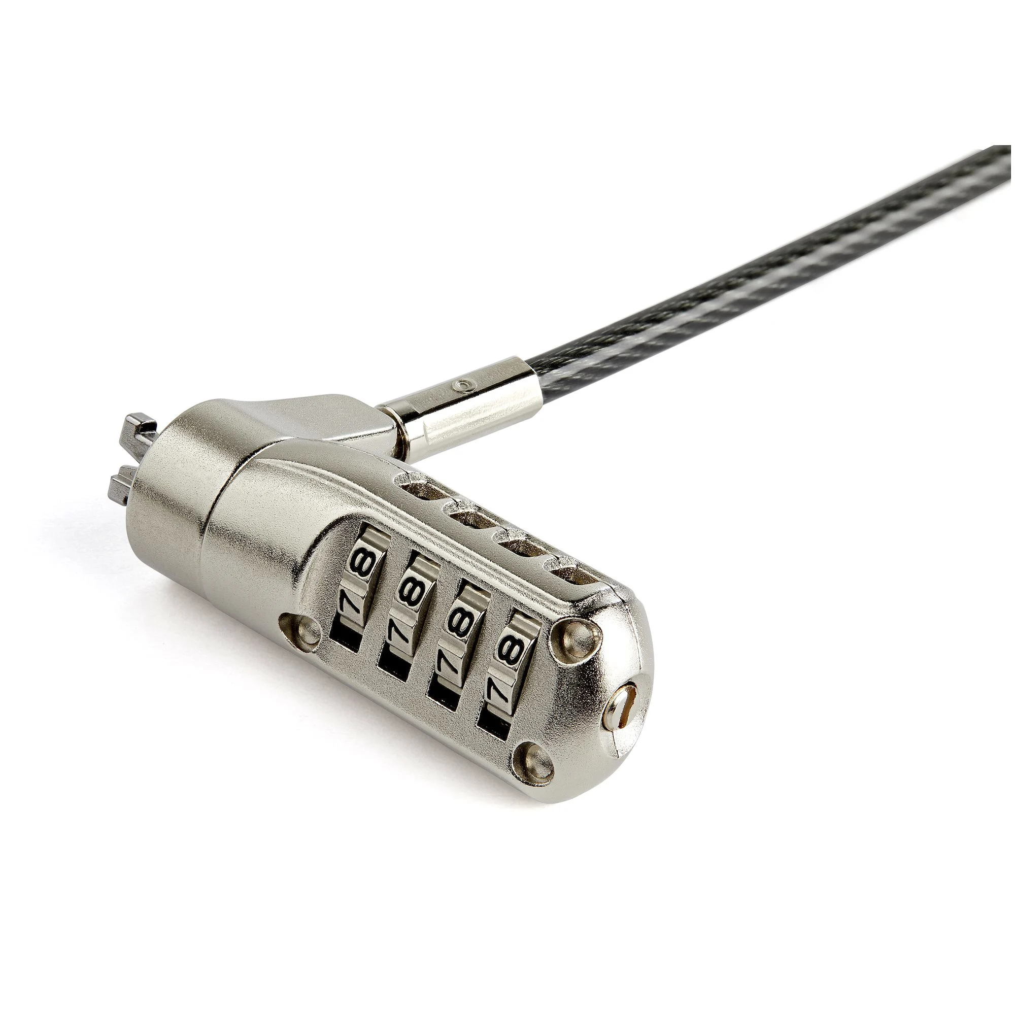 StarTech.com 6.6ft (2m) Laptop Cable Lock - Nano Slot Compatible 4 Digit Combination Security Cable Lock - Anti-Theft Vi - Image 2