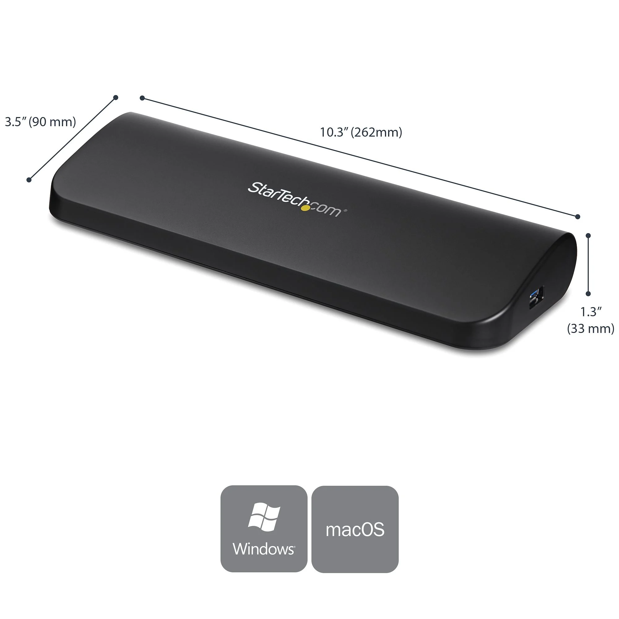 StarTech.com Dual Monitor USB 3.0 Laptop Docking Station with HDMI/DVI/VGA, 3x USB-A Hub, GbE, Audio, Universal Type-A D - Image 2