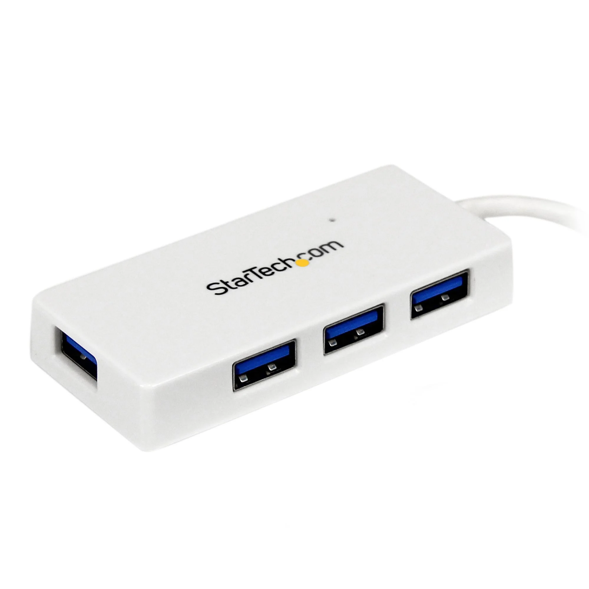 StarTech.com Portable 4 Port SuperSpeed Mini USB 3.0 Hub - White~Portable 4 Port SuperSpeed Mini USB 3.0 Hub - 5Gbps - W - Image 2