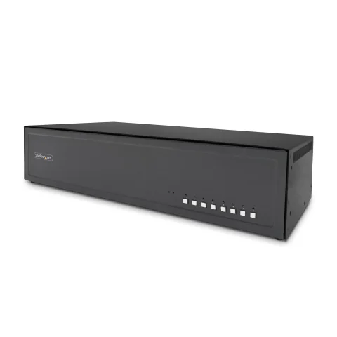 StarTech.com Secure 8-Port Dual-Monitor KVM Switch, DisplayPort, 4K 60Hz, NIAP 4.0 Desktop KVM, CAC, Metal Housing, Made