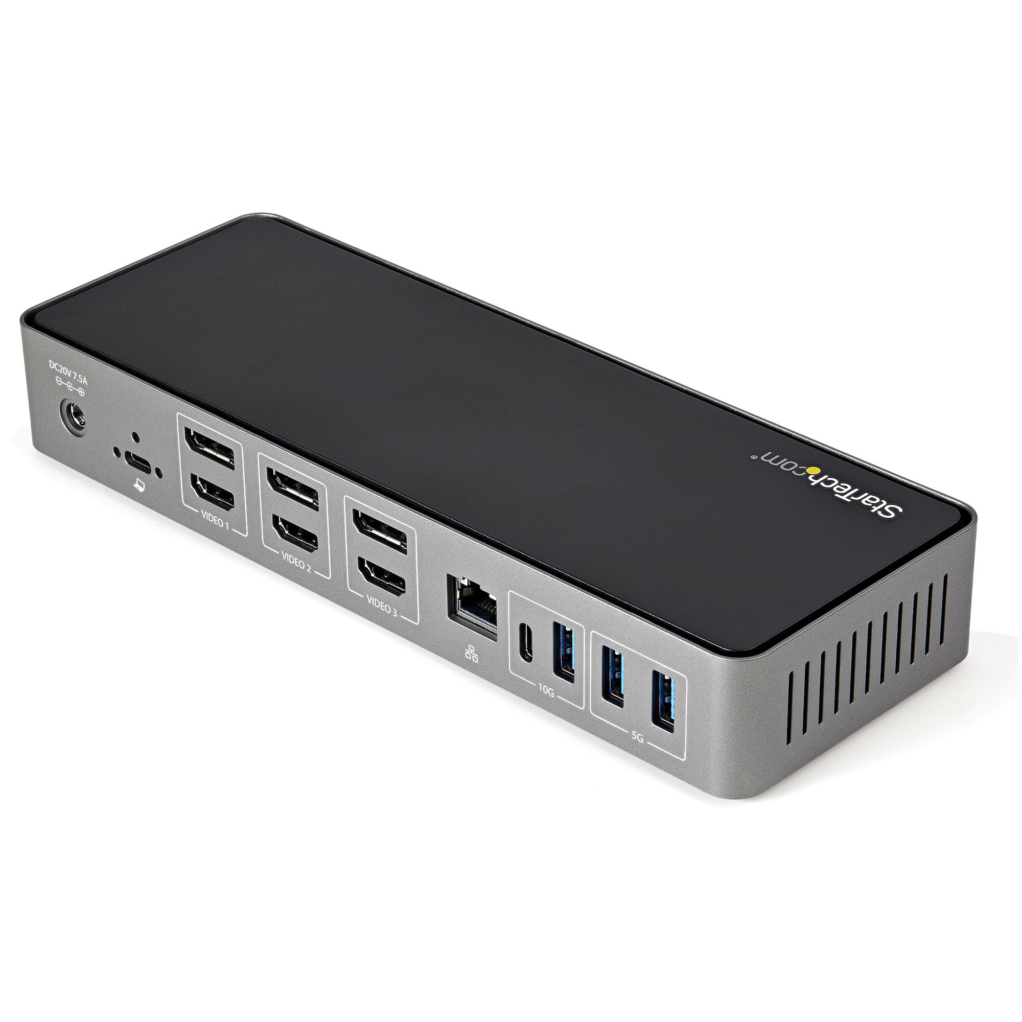 StarTech.com USB-C & USB-A Dock - Hybrid Universal Triple Monitor Laptop Docking Station DisplayPort & HDMI 4K 60Hz - 85 - Image 3