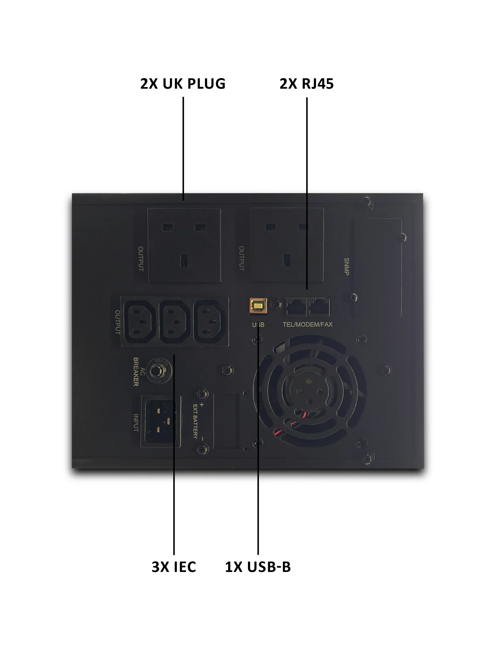 VIDA Armour 3000VA uninterruptible power supply (UPS) Line-Interactive 3 kVA 2400 W 5 AC outlet(s) - Image 3