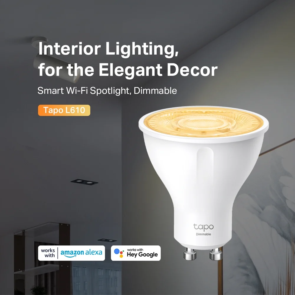 TP-Link Tapo Smart Wi-Fi Spotlight, Dimmable, 4-Pack - Image 2
