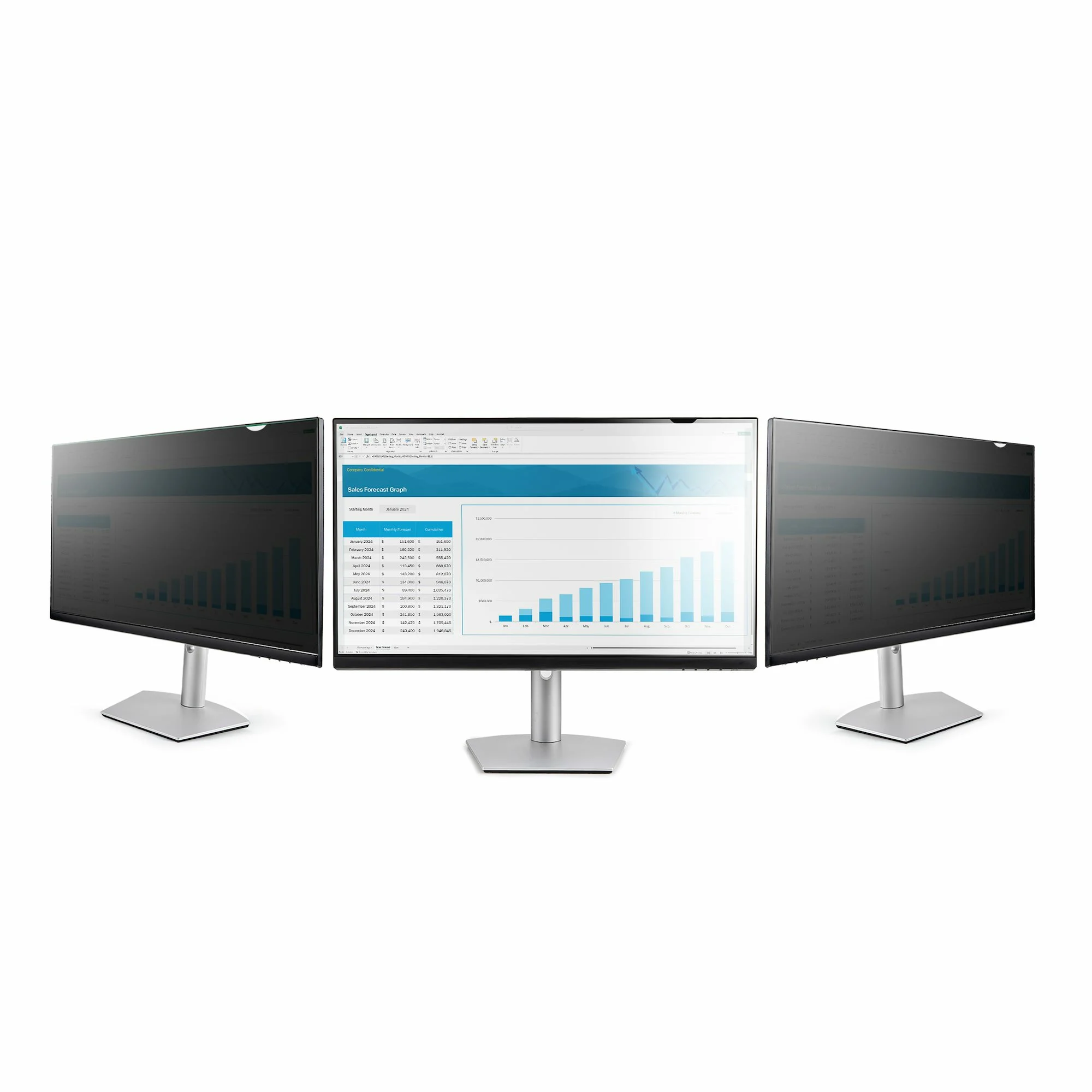 StarTech.com 25-inch 16:9 Computer Monitor Privacy Screen, Anti-Glare Privacy Filter w/Blue Light Reduction, Monitor Scr - Image 2