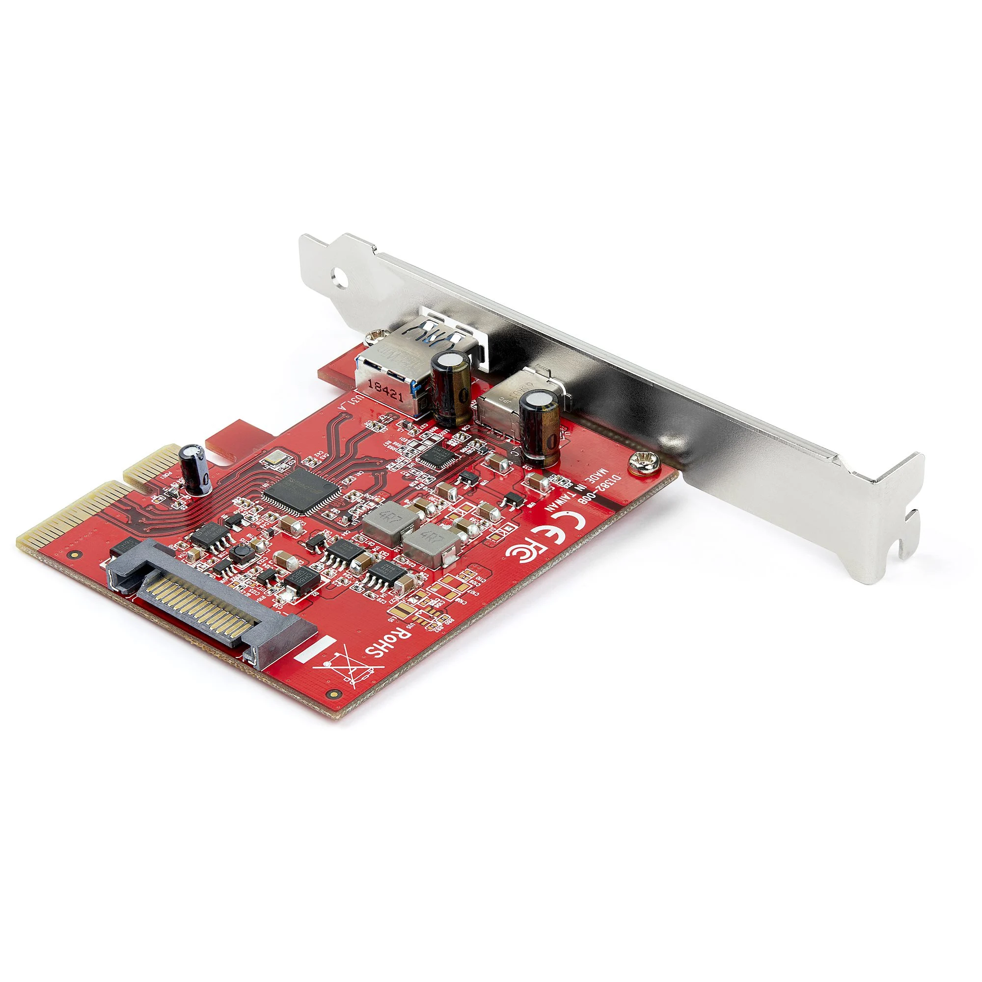 StarTech.com 2-Port 10Gbps USB-A & USB-C PCIe Card - USB 3.2 Gen 2 PCI Express Type C/A Host Controller Card Adapter - U - Image 2