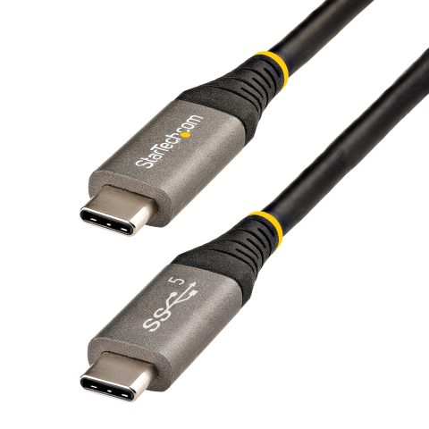StarTech.com 6.6ft (2m) USB-C Cable, USB 5Gbps, 100W (5A) Power Delivery, 4K 60Hz DP Alt Mode, TPE Jacket - Thunderbolt